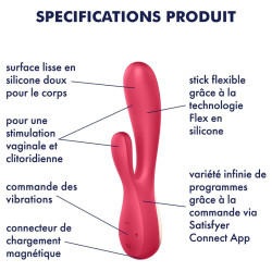 Satisfyer Rabbit connecté Mono Flex Satisfyer Rose